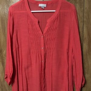 Coral blouse